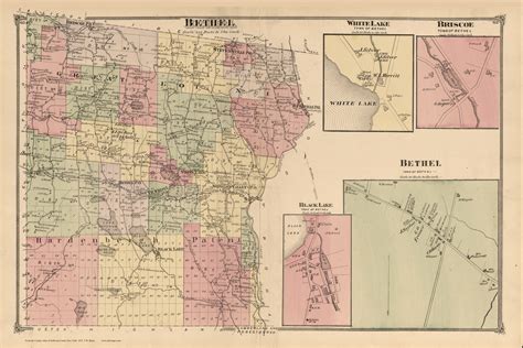 Bethel, New York 1875 - Old Town Map Reprint - Sullivan Co. Atlas - OLD ...