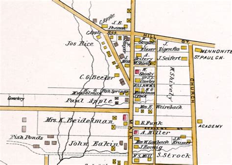 1891 Town Map of Springtown Bucks County Pennsylvania - Etsy