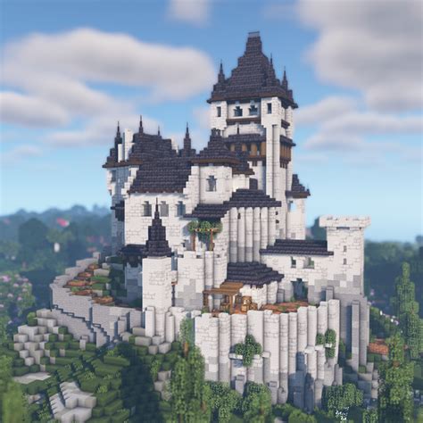 Built a white castle, pretty happy with the results :)! | Minecraft ...