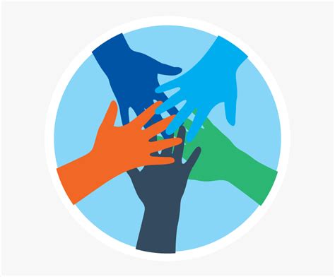 Circular Icon Depicting Several Hands Held Together - Hands Together Png Icon, Transparent Png ...