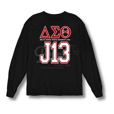 Delta Sigma Theta ΔΣΘ J13 Screen Printed Long Sleeve T-Shirt | Betty's ...