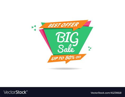 Sale tag template design Royalty Free Vector Image