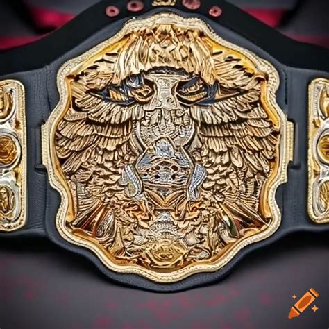 Tna world heavyweight championship belt with golden eagle design on Craiyon