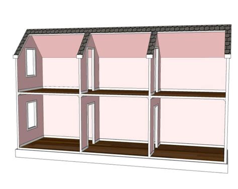 Doll House Plans for American Girl or 18 Inch Dolls 6 Room Horizontal NOT ACTUAL HOUSE - Etsy