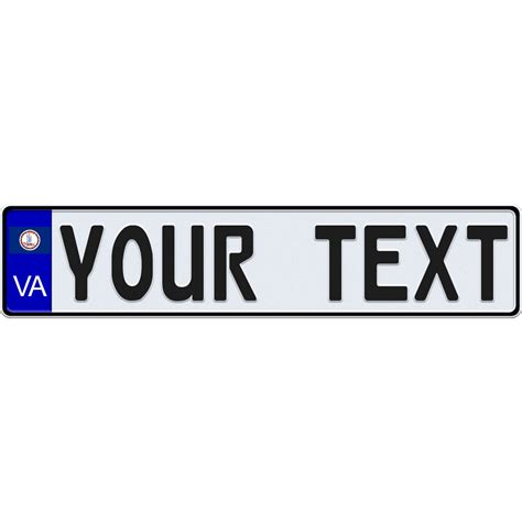 Virginia Euro-Style License Plate – CustomEuroPlates.com