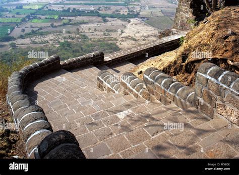 Heritage steps shivneri fort junnar hi-res stock photography and images - Alamy