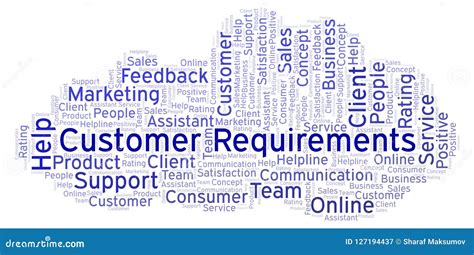 Customer Requirements Word Cloud. Stock Illustration - Illustration of ...