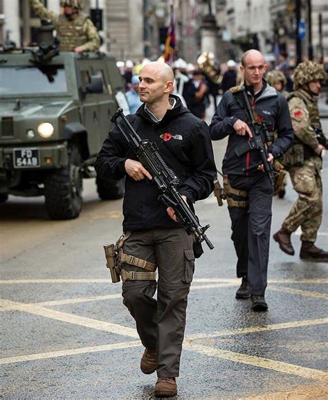 British Army Royal Military Police (RMP) close protection officers ...