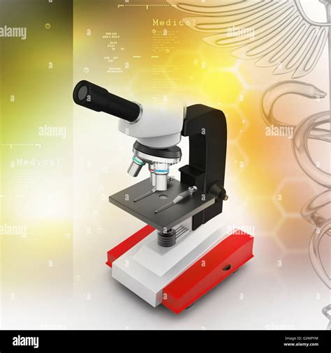 Microscope with platelets and virus in color background Stock Photo - Alamy