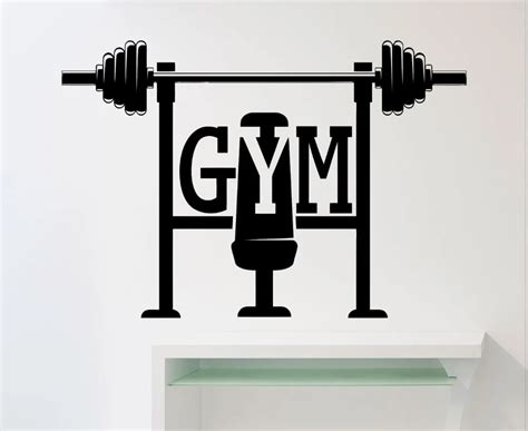 Gym Fitness Wall Sticker Sports Training Yoga Vinyl Decal Clue Wall ...