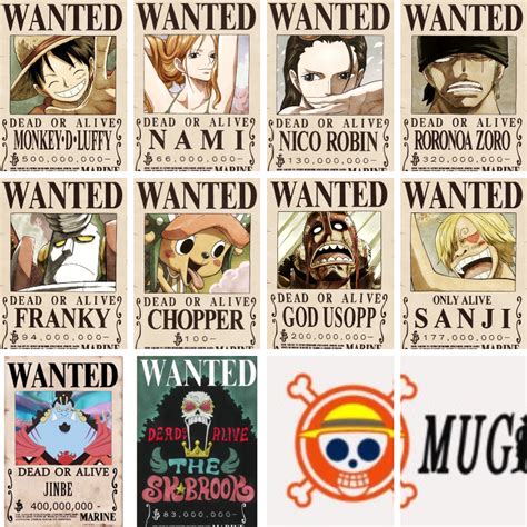 One Piece Straw Hat Pirates Wanted Posters – Mugiwara Merchandise