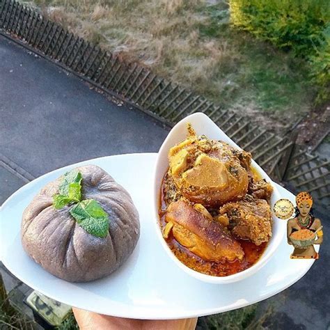 Lunch Egusi soup with faux amala (aubergine swallow) So good I have Egusi soup recipe on the ...