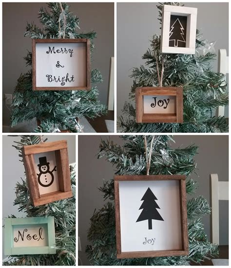 Dollar Tree Farmhouse wood Christmas ornaments | Dollar tree diy crafts, Dollar tree diy, Dollar ...