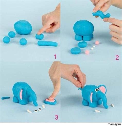 Éléphant | Clay crafts for kids, Clay crafts, Kids clay