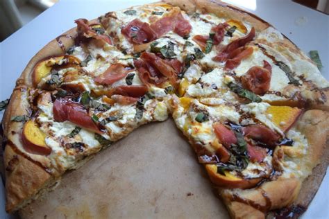 Peach and Prosciutto Pizza - Beer Girl Cooks