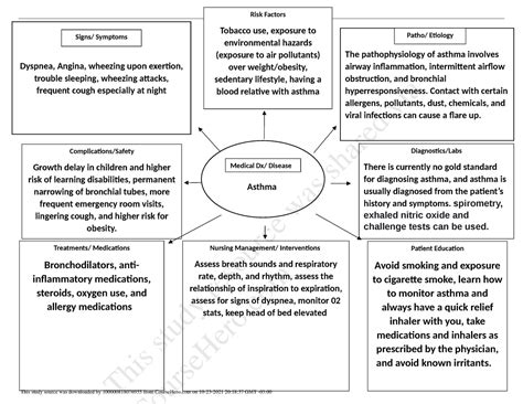 Bronchial Asthma Concept Map