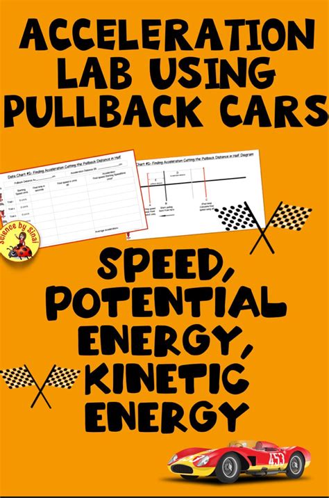 ACCELERATION DECELERATION LAB ACTIVITY -Pullback Cars Potential Energy, Speed | Middle school ...