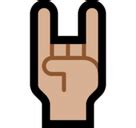 🤘🏼 Sign of the Horns Emoji with Medium-Light Skin Tone Meaning