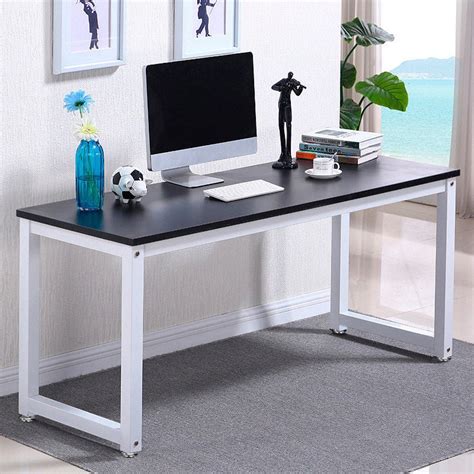 Ktaxon Office Computer Desk with Metal Leg Laptop Table Workstation Writing Study Table Home ...