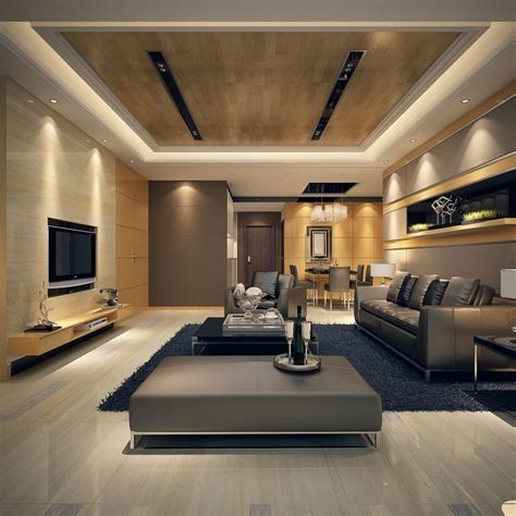 70 Modern False Ceilings with Cove Lighting Design for Living Room | Ceiling design living room ...