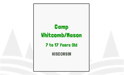 Camp Whitcomb/Mason, WI | Researched by Experts