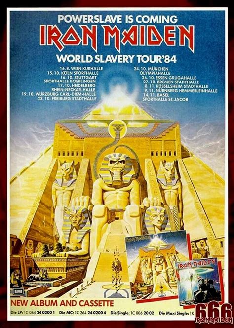 Iron Maiden vintage poster World Slavery Tour 1984 by PetesRetroPosters on Etsy | Iron maiden ...