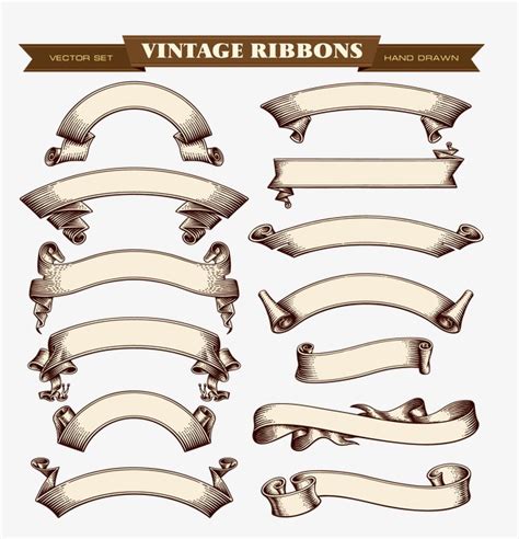 Vintage Ribbon Vector Free Download at Vectorified.com | Collection of ...