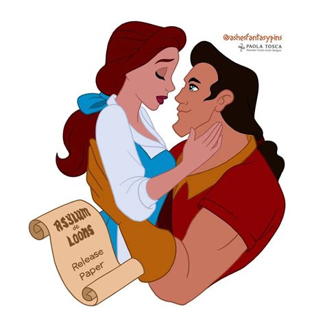 Belle & Gaston (Drawing by PaolaToscaArt @Instagram) #BeautyAndTheBeast | Gaston beauty and the ...