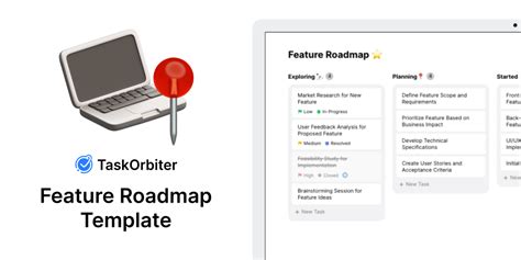 Free Feature Roadmap Template - TaskOrbiter