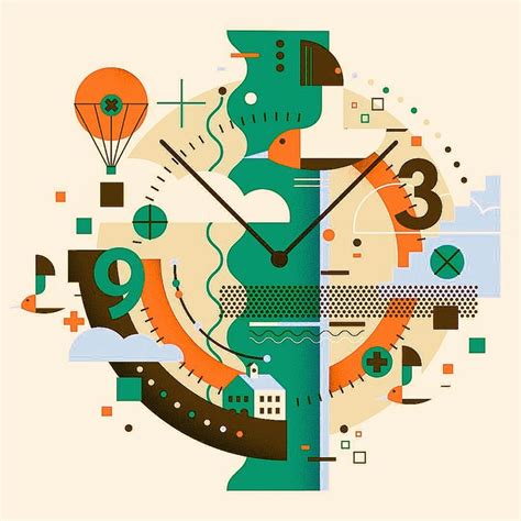 Clock Illustration | Graphik, Ausdruckbare vorlagen, Vorlagen