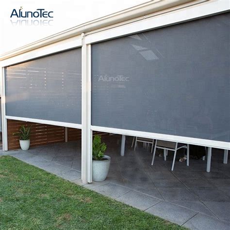 Motorized Aluminum Outdoor Jalousie Roller Sides Blinds Kits For Sale ...