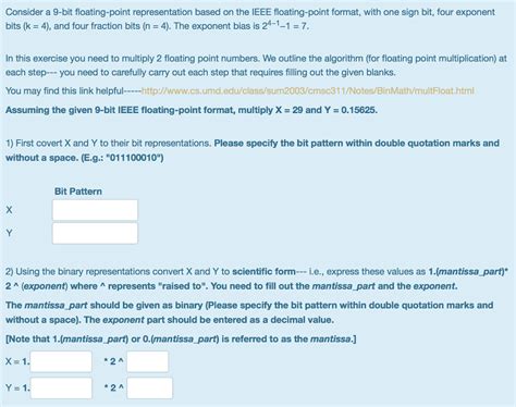 Solved Consider a 9-bit floating-point representation based | Chegg.com