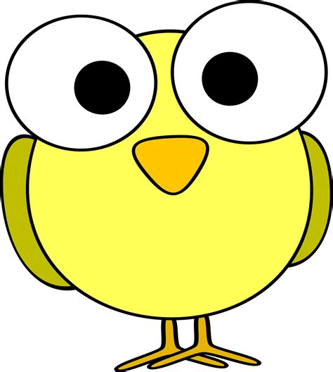 Clipart - Yellow googley-eye bird