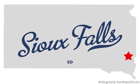 Map of Sioux Falls, SD, South Dakota