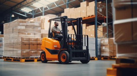 Premium AI Image | forklift in warehouse