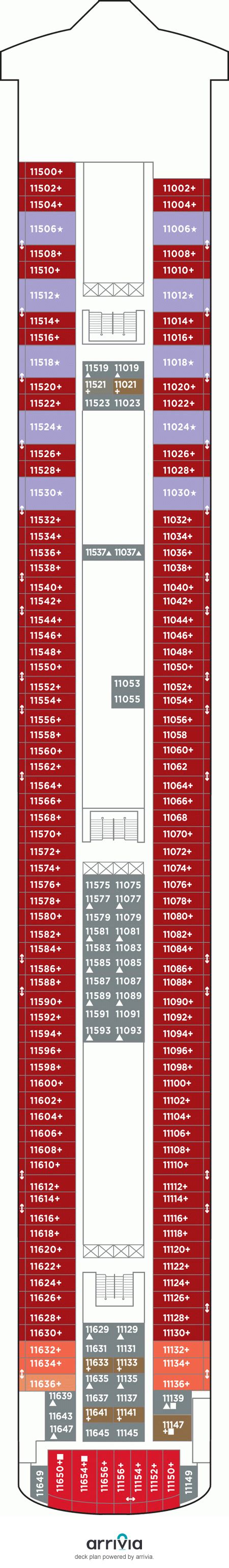 Deck 11 on Norwegian Jewel | Norwegian Jewel Deck 11 on iCruise.com