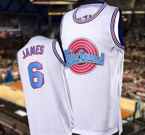 Stitched Lebron James Space Jam Jersey Tune Squad,6 Lebron Toon Squad ...