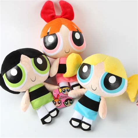 The Powerpuff Girls plush toys anime Blossom Bubbles Buttercup cute ...