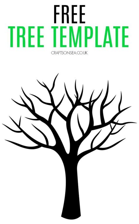 FREE Tree Template | Tree templates, Spring crafts, Kids crafts free