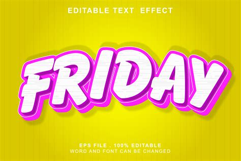 Text-effect-friday Graphic by riotj · Creative Fabrica