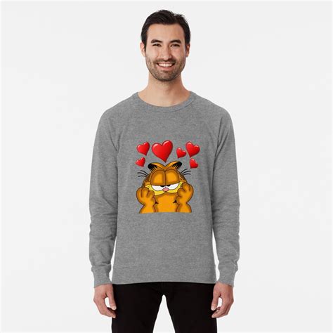 "Garfield" Lightweight Sweatshirt for Sale by MOMOTHER | Redbubble