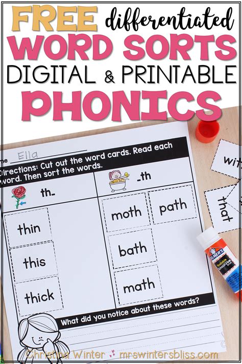 Using Word Sorts for Phonics Instruction - Mrs. Winter's Bliss ...