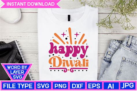 Happy Diwali SVG Cut File Graphic by NzGraphic · Creative Fabrica