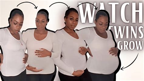 TWIN PREGNANCY TRANSFORMATION WEEK BY WEEK *belly growth with twins* - YouTube