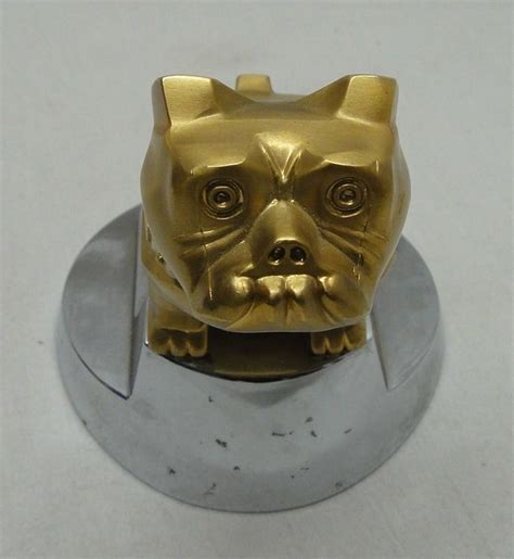 Vintage mack truck bulldog gold tone hood ornament 14mf45 base patent 87931 description: vintage ...