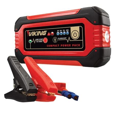 Viking Lithium Ion Jump Starter Power Pack 12000 mAh 62749 Built-in USB 12VDC 62749 - Walmart.com