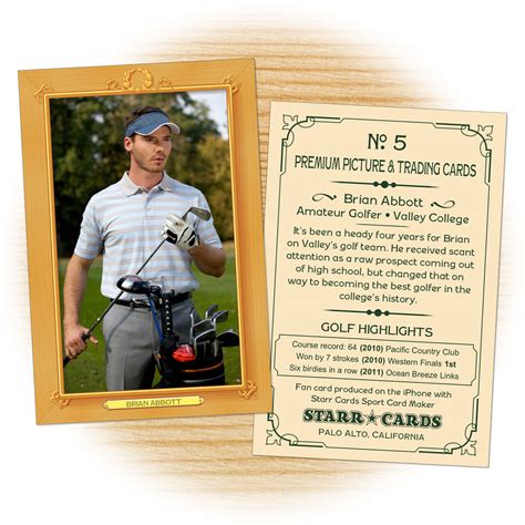 Vintage 11 Series custom golf cards - Starr Cards