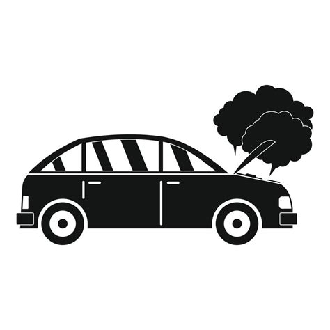 Car in smoke icon, simple style 14427263 Vector Art at Vecteezy