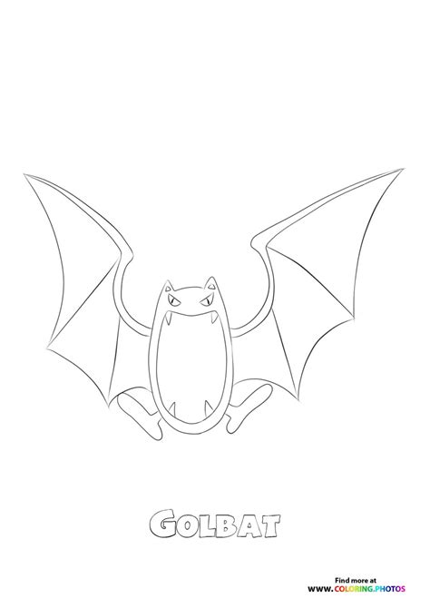 042 Golbat - Coloring Pages for kids