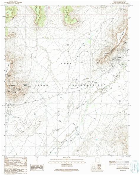 Amazon.com : YellowMaps Polacca AZ topo map, 1:24000 Scale, 7.5 X 7.5 Minute, Historical, 1991 ...